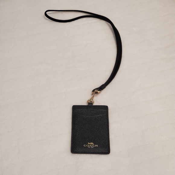 Coach Accessories Coach Id Lanyard And Credit Card Holder Black